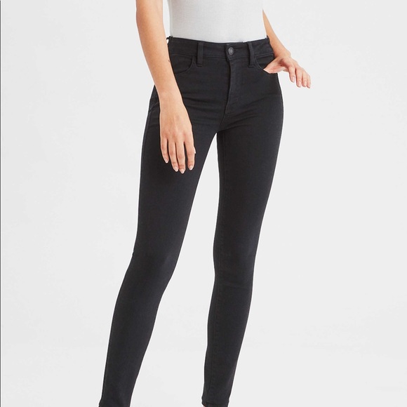 black stretch jeggings
